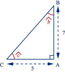 Calculer la mesure d'un angle dans un triangle rectangle - illustration 1