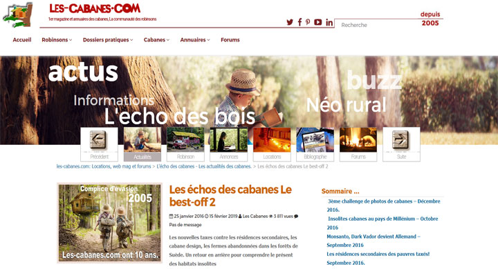 extrait du visuel du site des cabanes